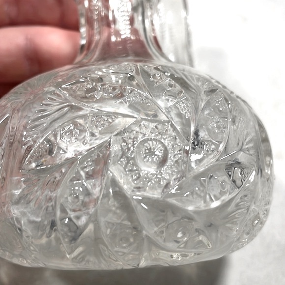 Antique Handblown Cruet Aztec Daisy Spinner Pattern Made by McKee Circa 1890 EUC - Picture 3 of 11